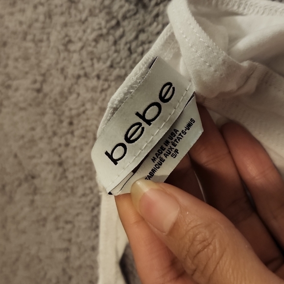 Bebe white racer back tank - Picture 3 of 3